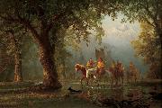 Albert Bierstadt Departure of an Indian War Party china oil painting artist